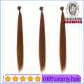 Brown Color All Colors Flat Tip Human Hair Extensions Brazilian Remy Virgin Hair